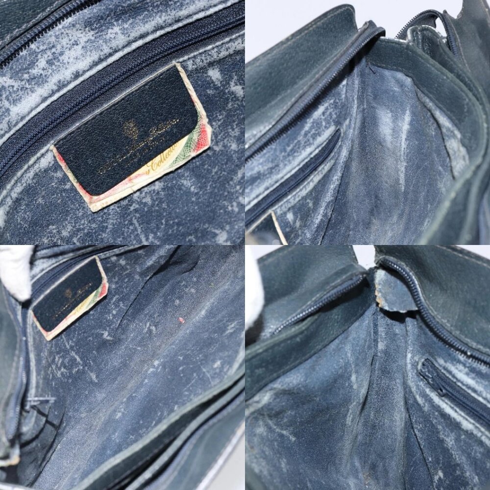 GUCCI GG Supreme Sherry Line Shoulder Bag PVC Navy Gold 14 02 013 Auth 154336 - Picture 14 of 15